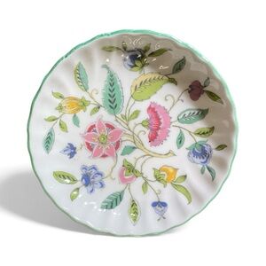 Minton Trinket Dish Bone China Haddon Hall Wallpaper Theme  England Vintage